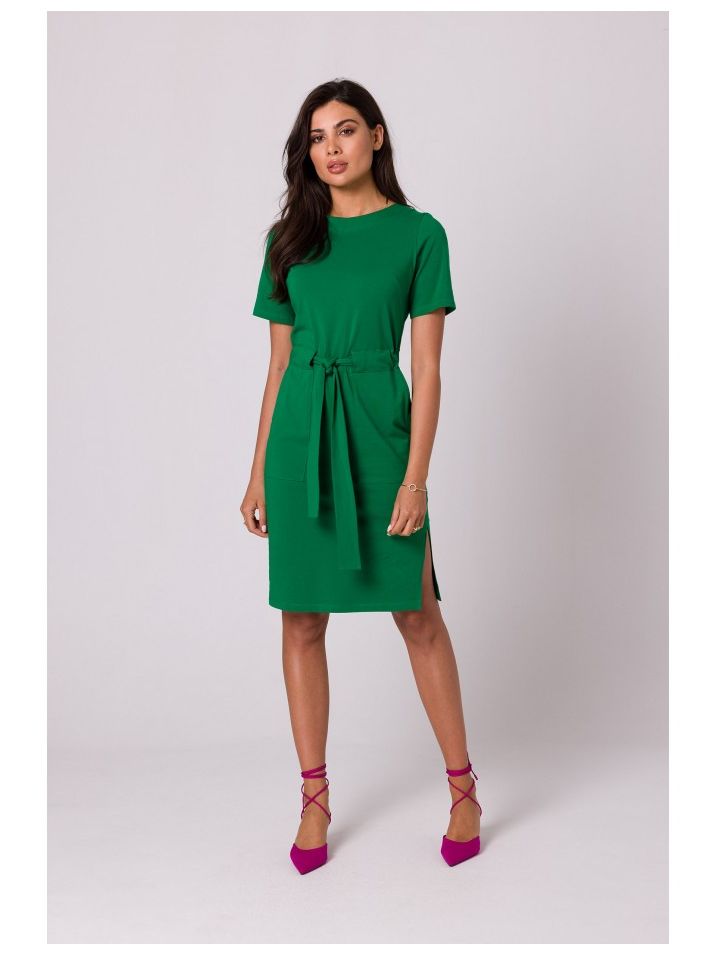 BeWear Dámské mini šaty Viflor B263 zelená