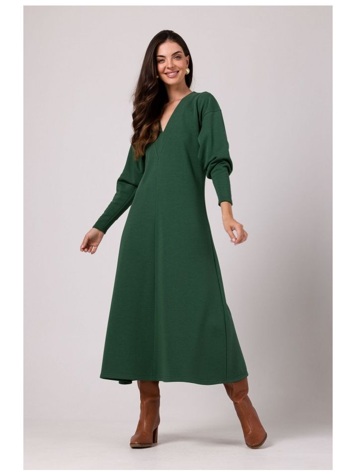 BeWear Dámské maxi šaty Claudas B267 tmavě zelená