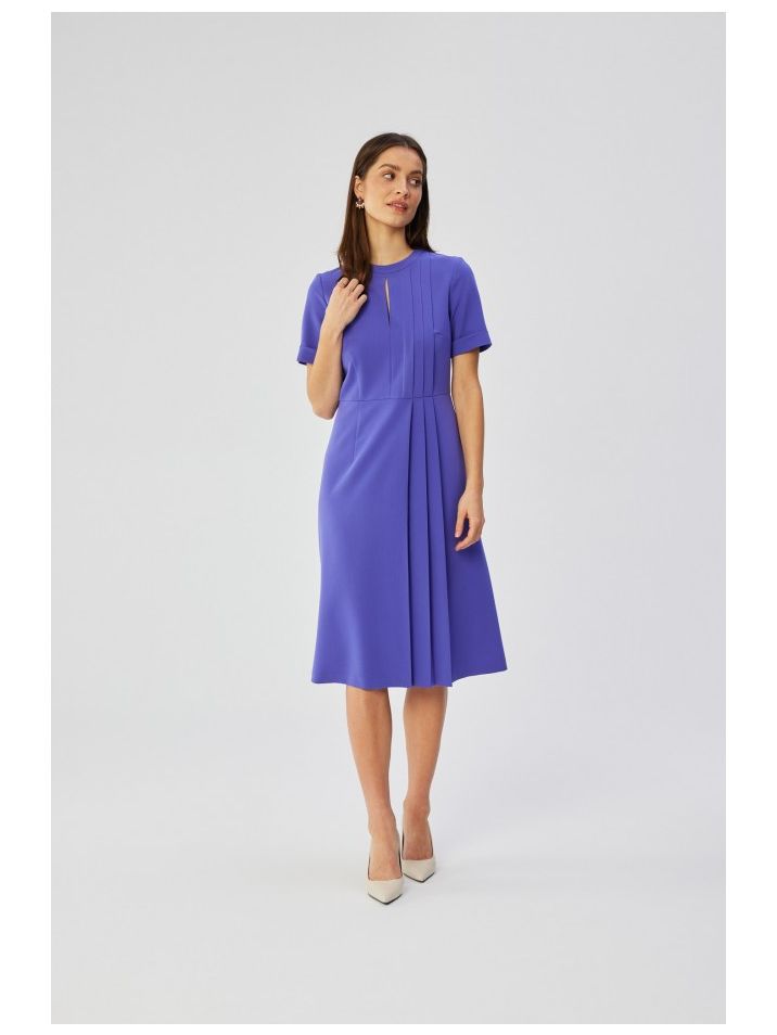 Stylove Dámské áčkové šaty Eborashi S361 fialová