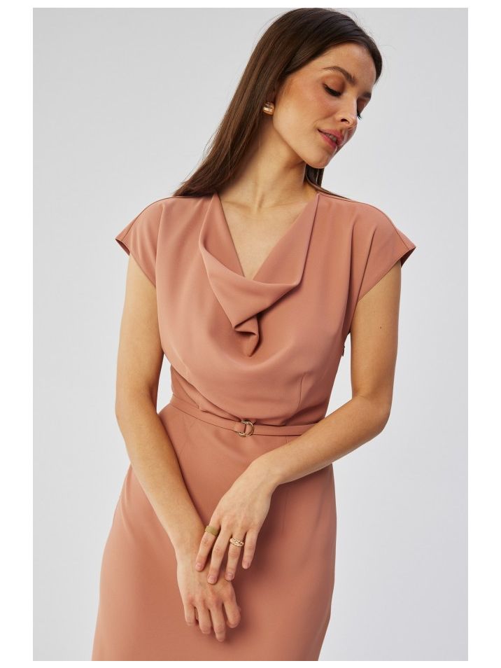 Stylove Dámské asymetrické šaty Titasos S362 růžová