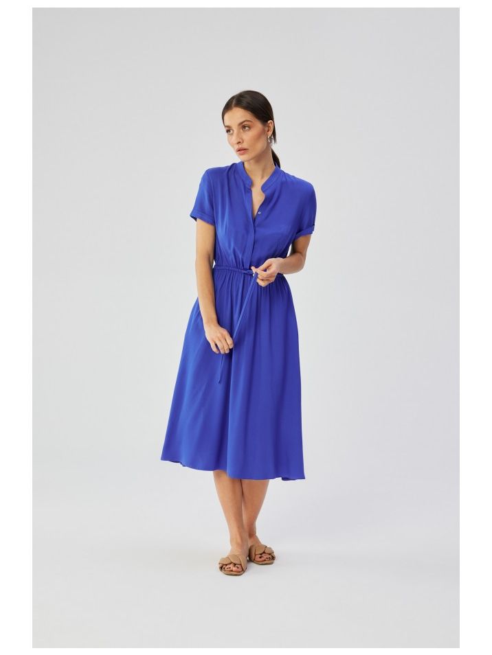 Stylove Dámské košilové šaty Taclydun S366 nebesky modrá
