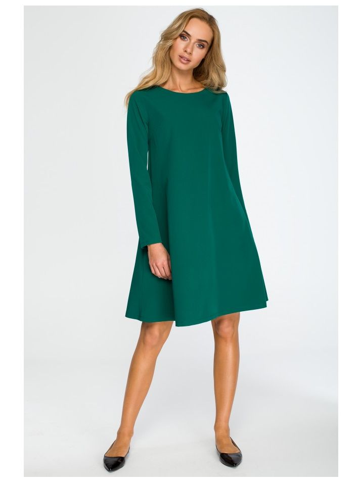 Stylove Dámské mini šaty Flonor S137 tmavě zelená