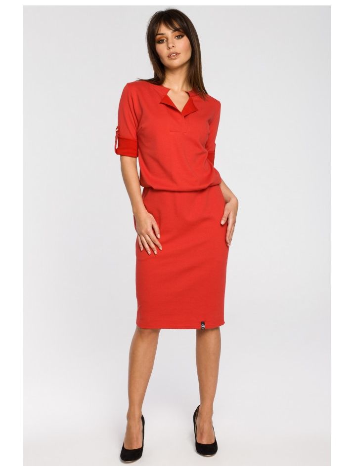 BeWear Dámské mini šaty Yi B056 červená