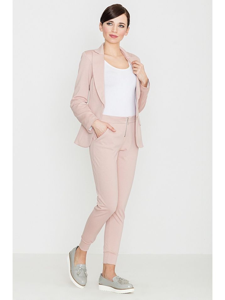 Lenitif Dámské elegantní kalhoty Elyarre K153 růžová