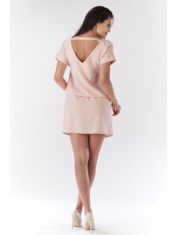 Awama Dámské mini šaty Gwendogune A178 růžová