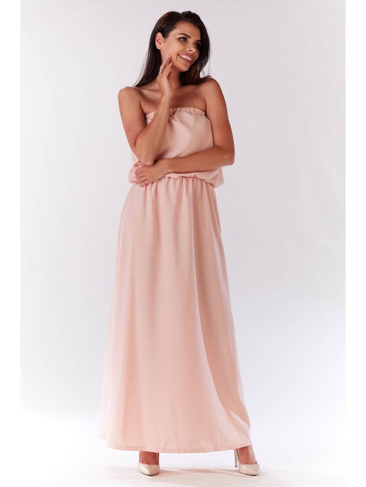 Infinite You Dámské maxi šaty Elizabeth M135 pudrová růžová