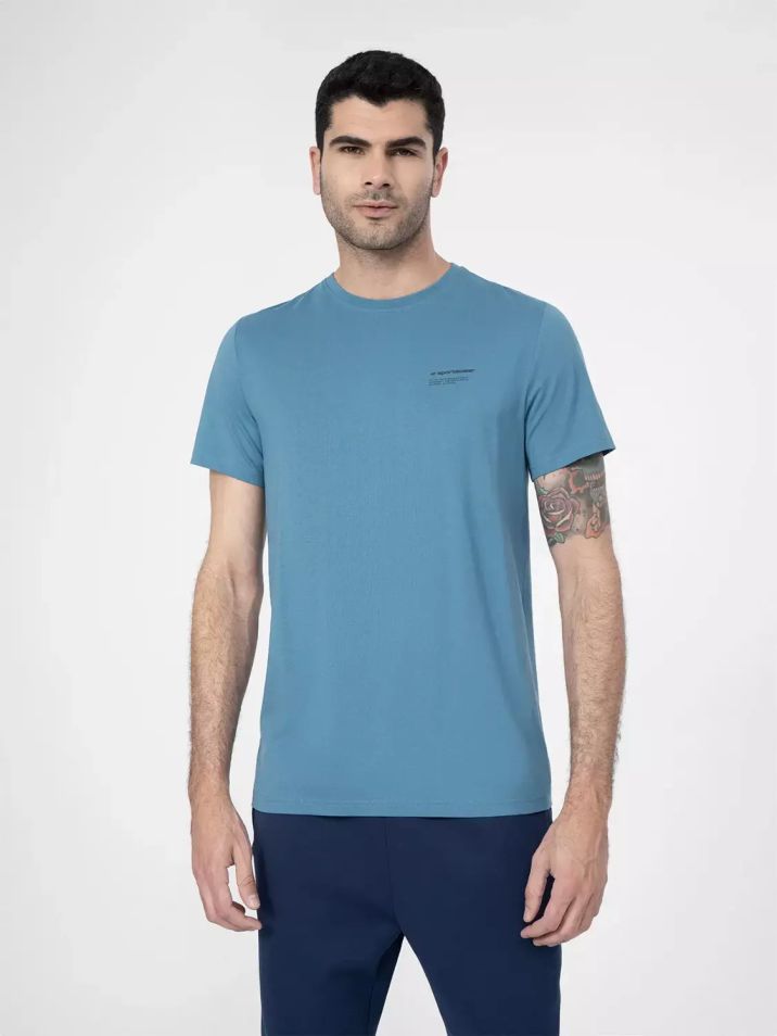 4F Pánské tričko s krátkým rukávem Uwa světle modrá