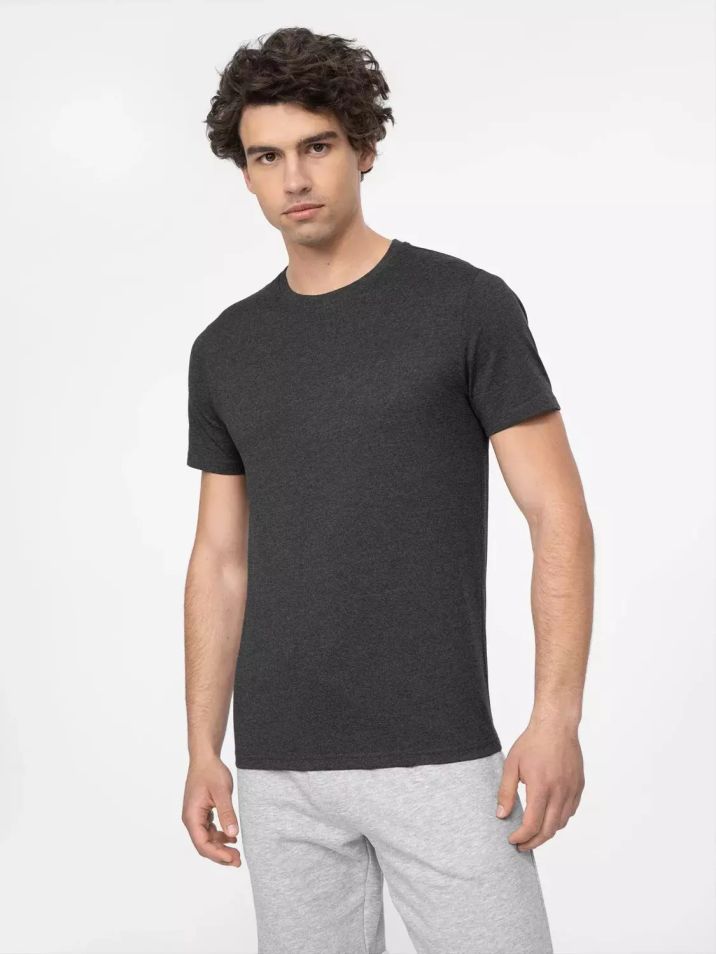 4F Pánské tričko s krátkým rukávem Malro tmavě šedá
