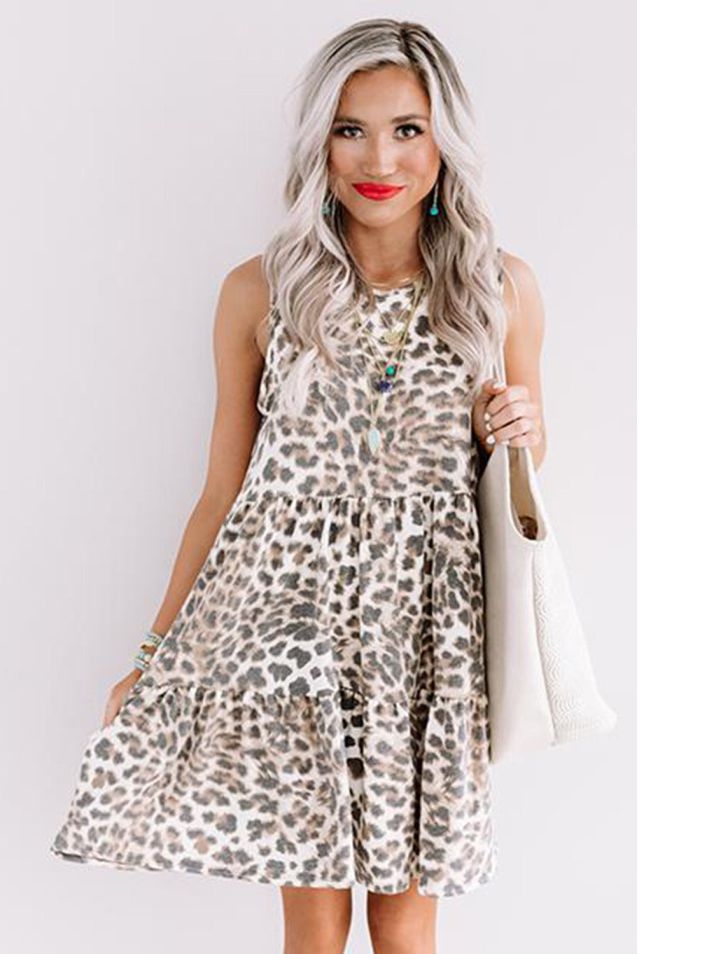 OMG Dámské šaty Bellata leopard