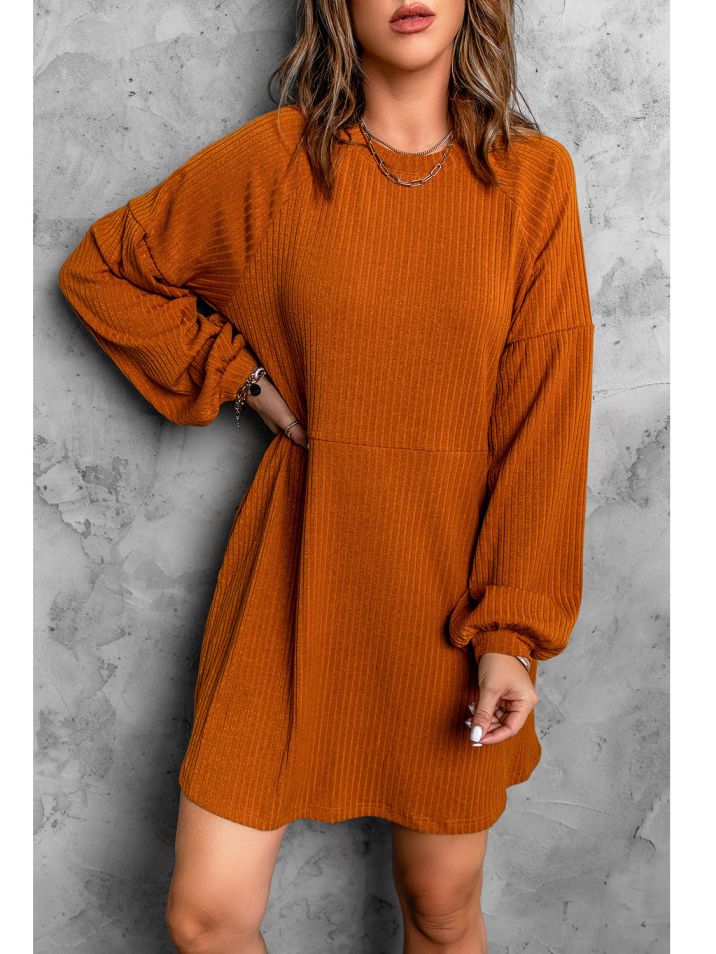 OMG Dámské pletené šaty Levande oranžová