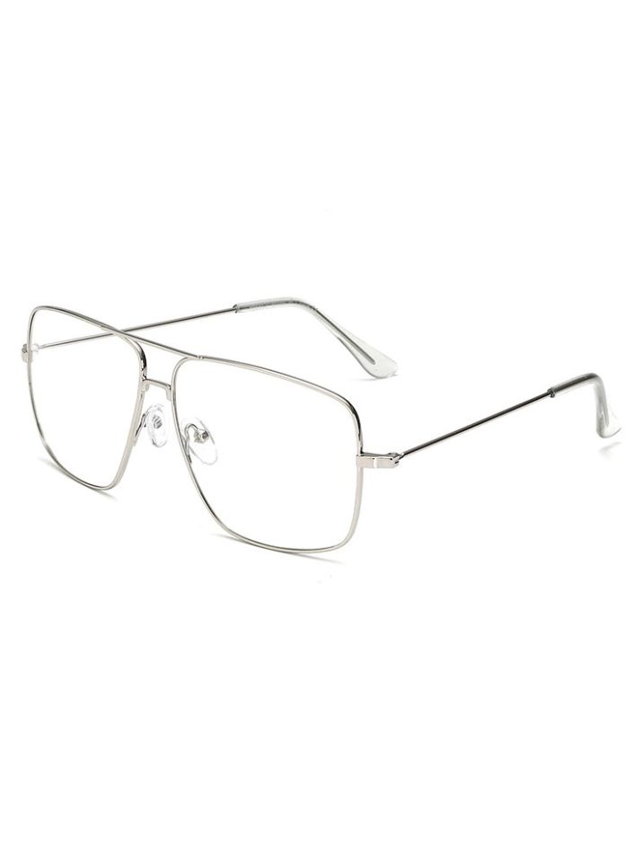 VeyRey Brýle s čirými skly hranaté Eileen stříbrná
