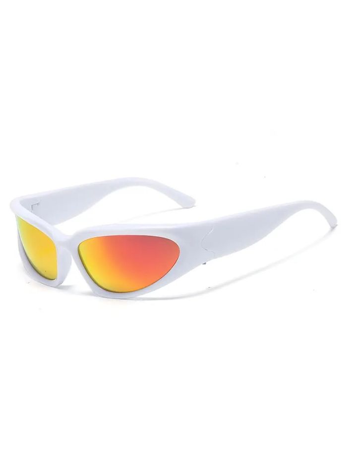 VeyRey Unisex sportovní sluneční brýle steampunk Gezrel bílá