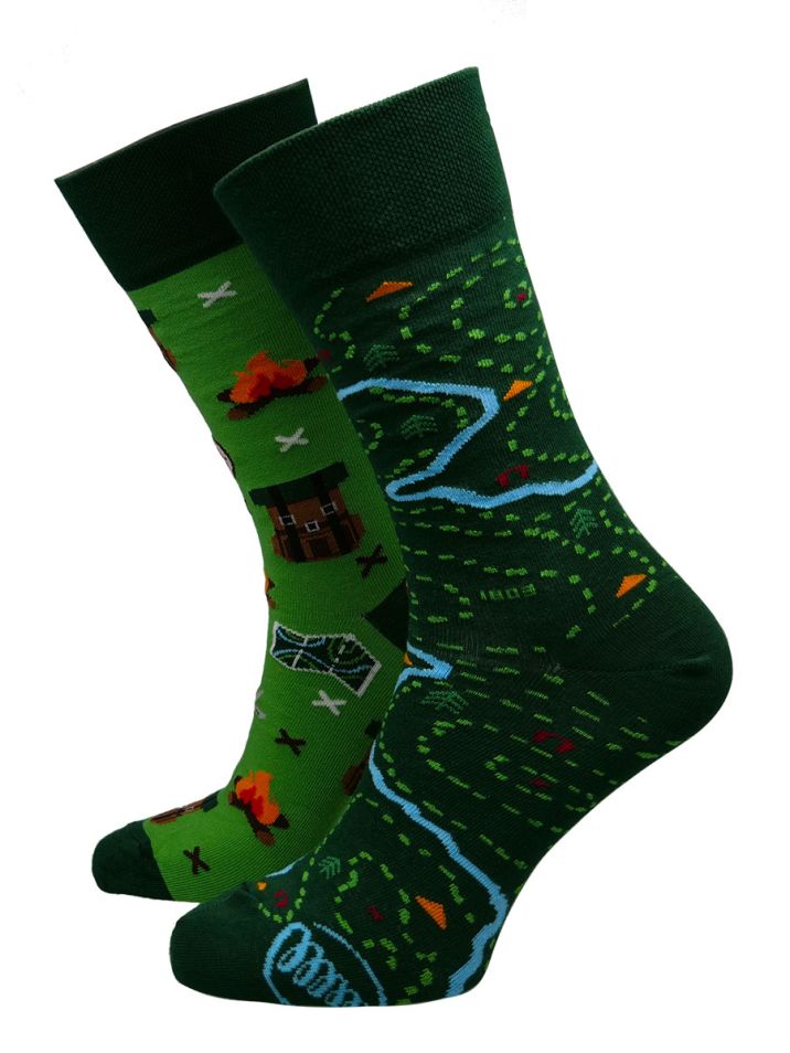 Many Morning Pánské ponožky Map zelené 