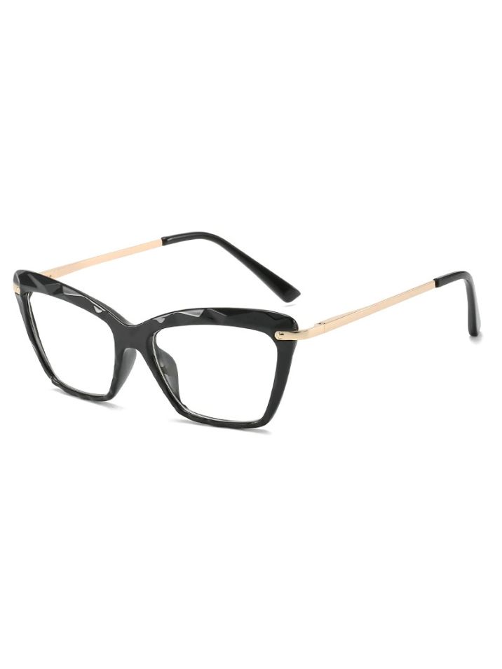 VeyRey Dámské brýle s čirými skly hranaté Verity černá