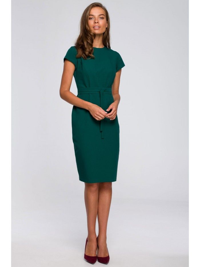 Stylove Dámské mini šaty Helaiflor S239 tmavě zelená