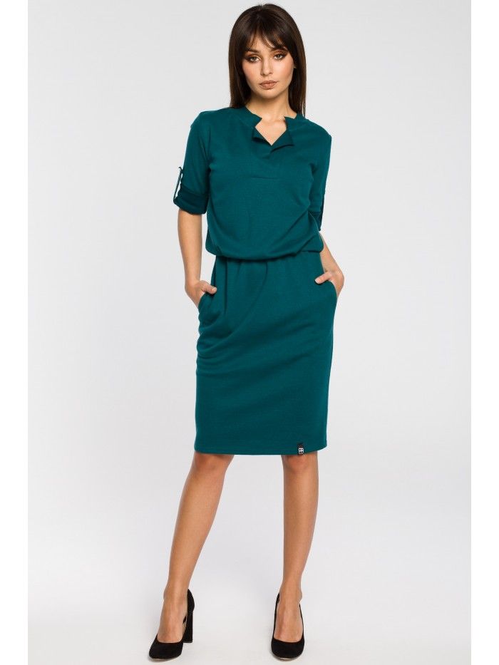 BeWear Dámské mini šaty Yi B056 zelená